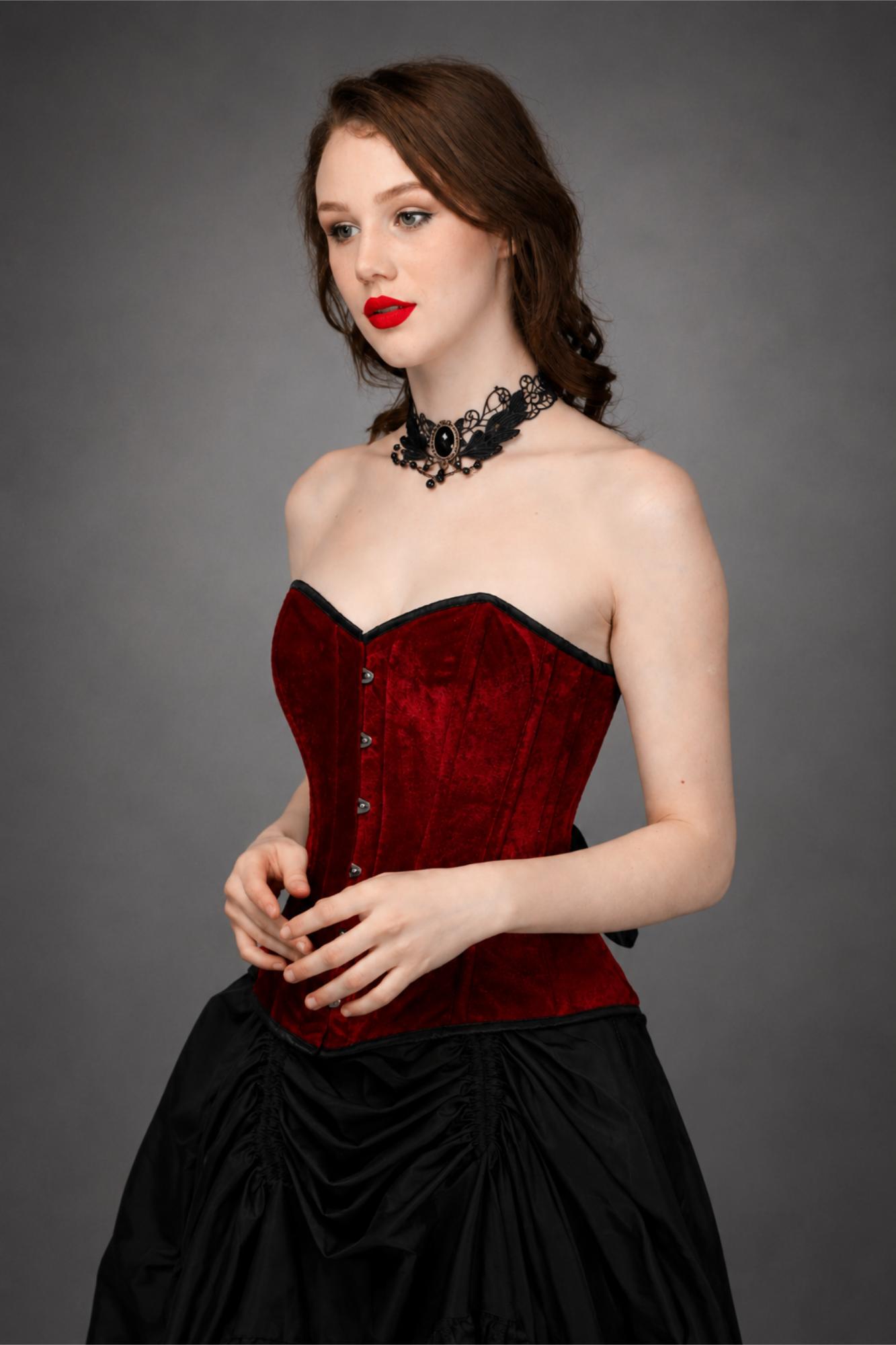 Corset Vogue full product collection - Royal Maroon Velvet Corset