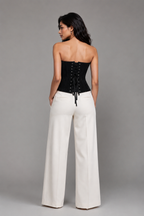 Seductive Black Velvet Over bust Corset