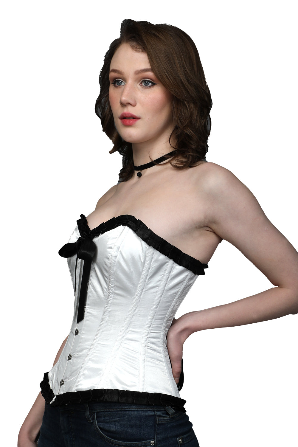 Pure Elegance: Fashionable White Corset