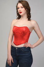 Fiery Seduction: Red Corset Top