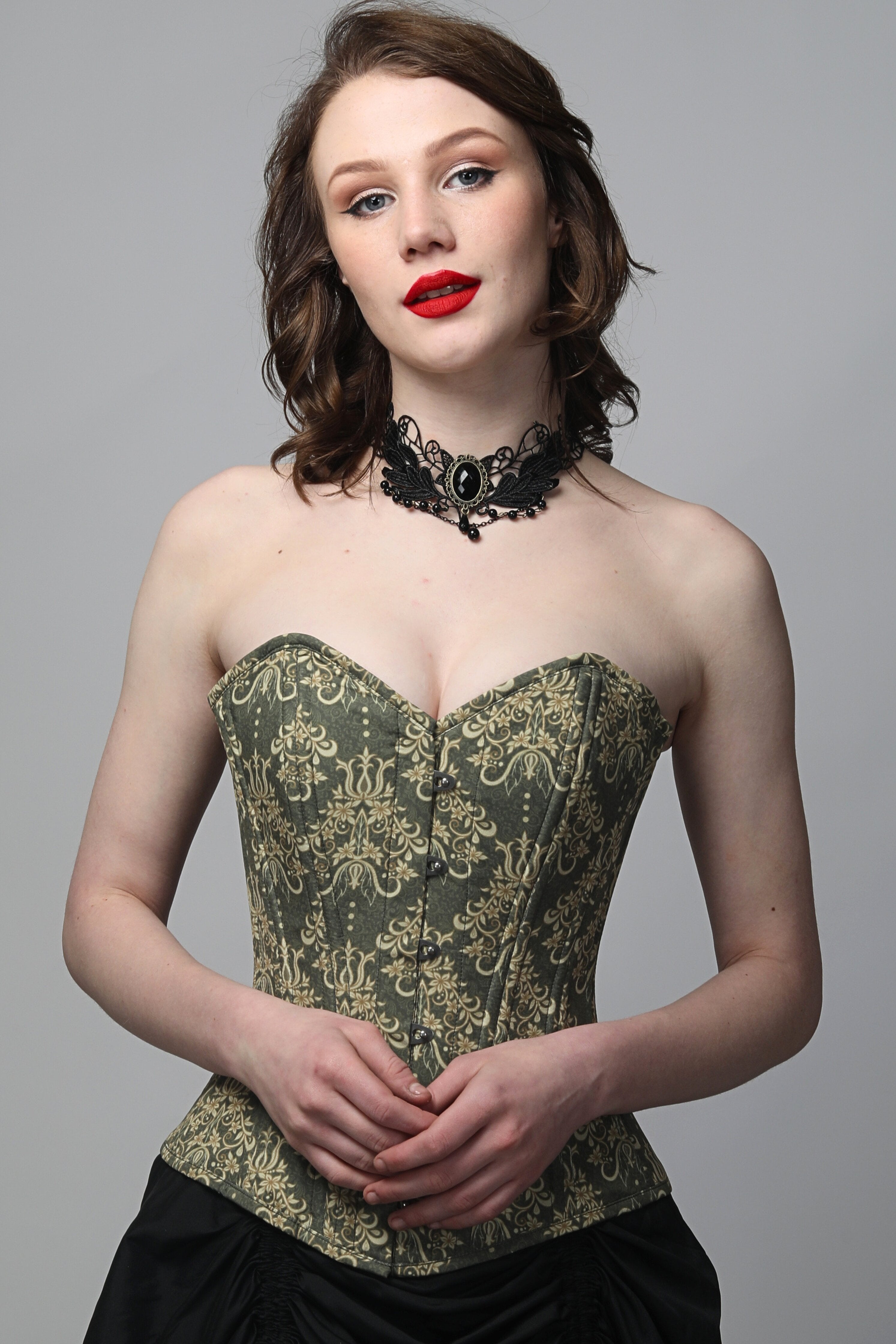 Printed Damask Hourglass Corset
