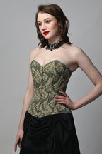 Damask printed corset side hourglass silhouette – Corset Vogue