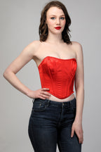 Fiery Seduction: Red Corset Top