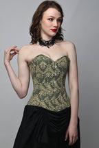 Damask hourglass corset back lace-up closure – Corset Vogue