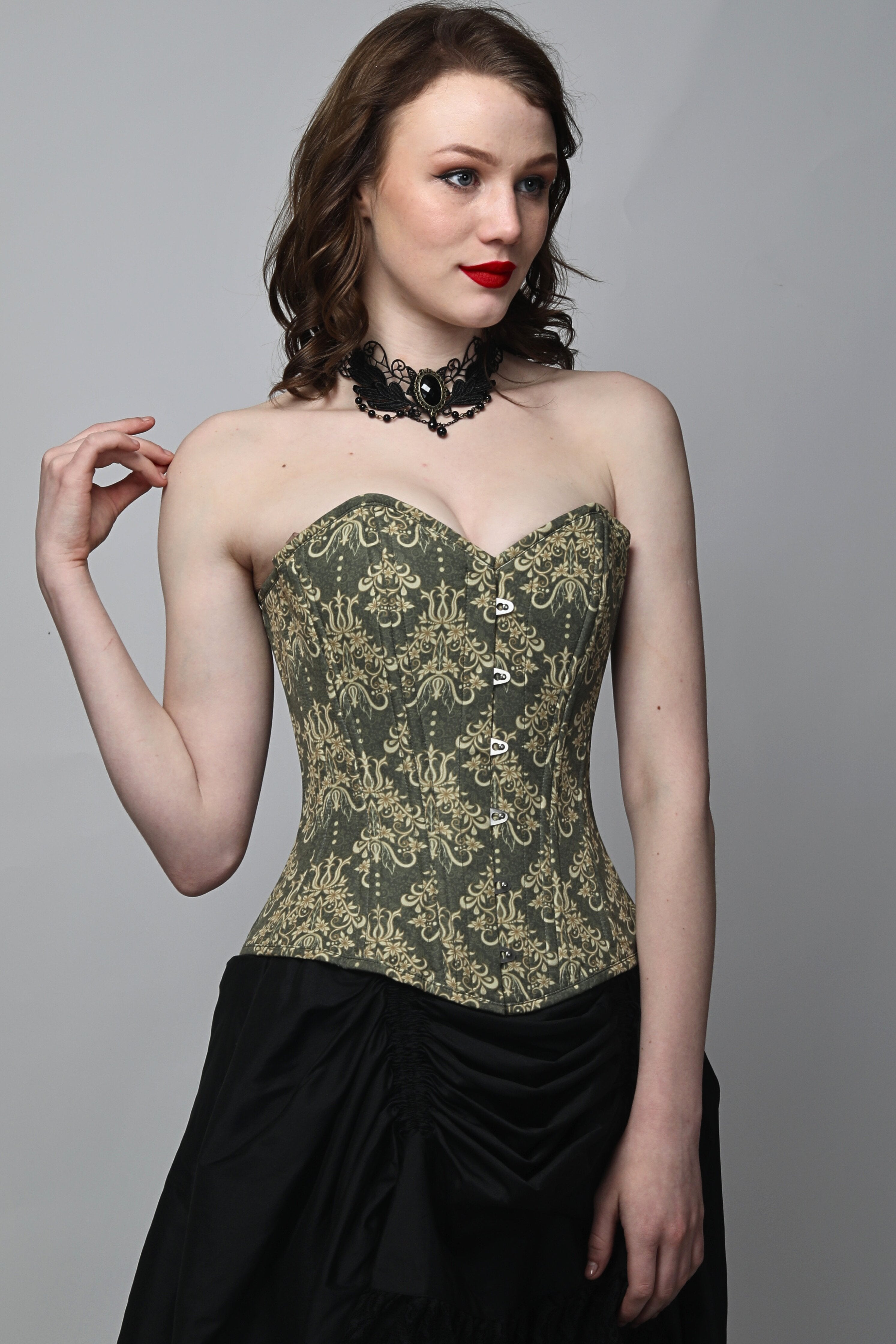 Printed Damask Hourglass Corset