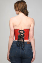 Fiery Seduction: Red Corset Top