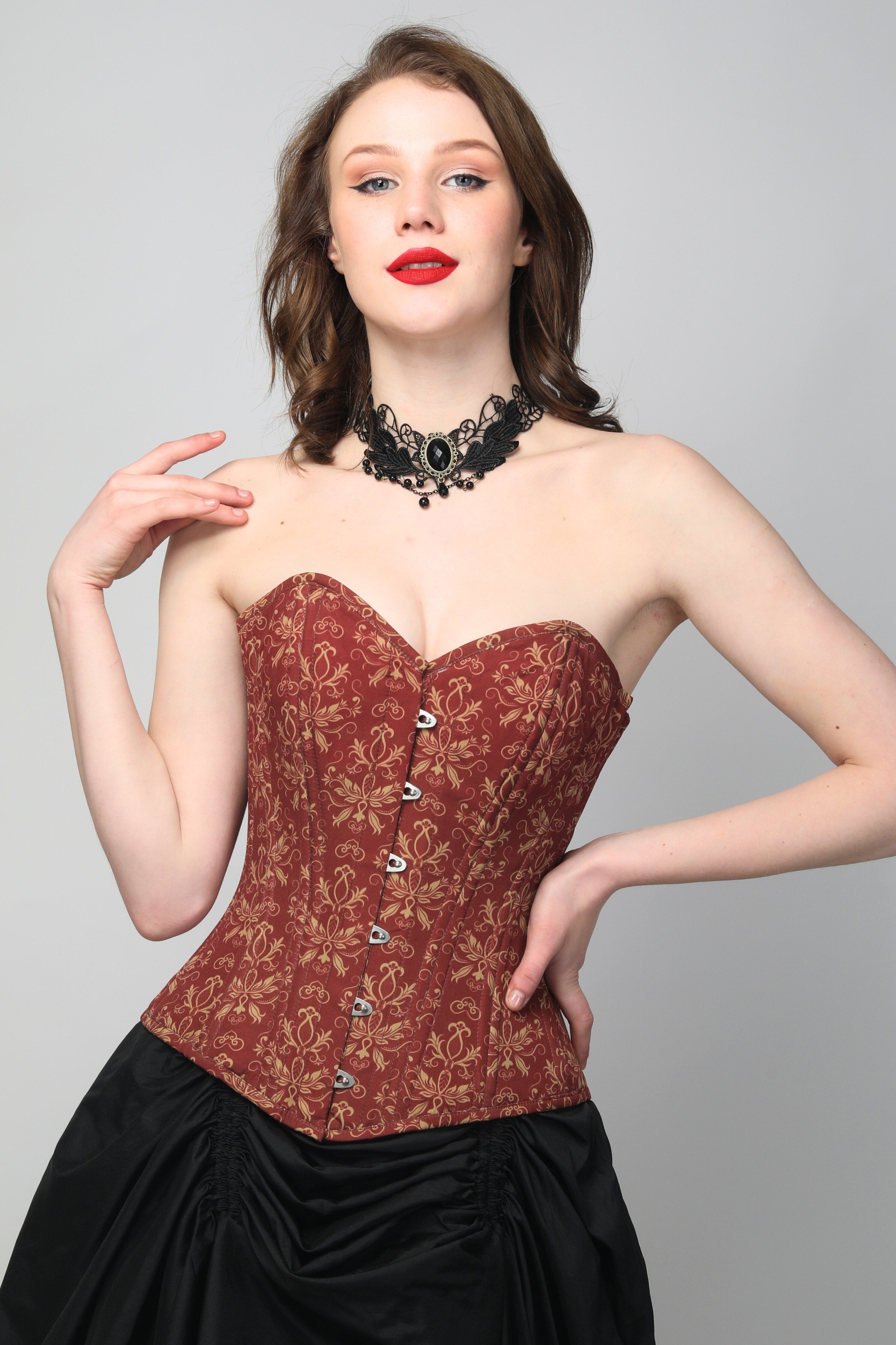 Damask Waist Cinched Corset