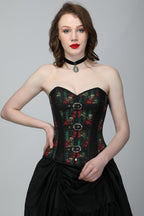 Black Floral Hourglass Corset