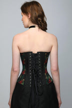 Black Floral Hourglass Corset