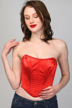Fiery Seduction: Red Corset Top