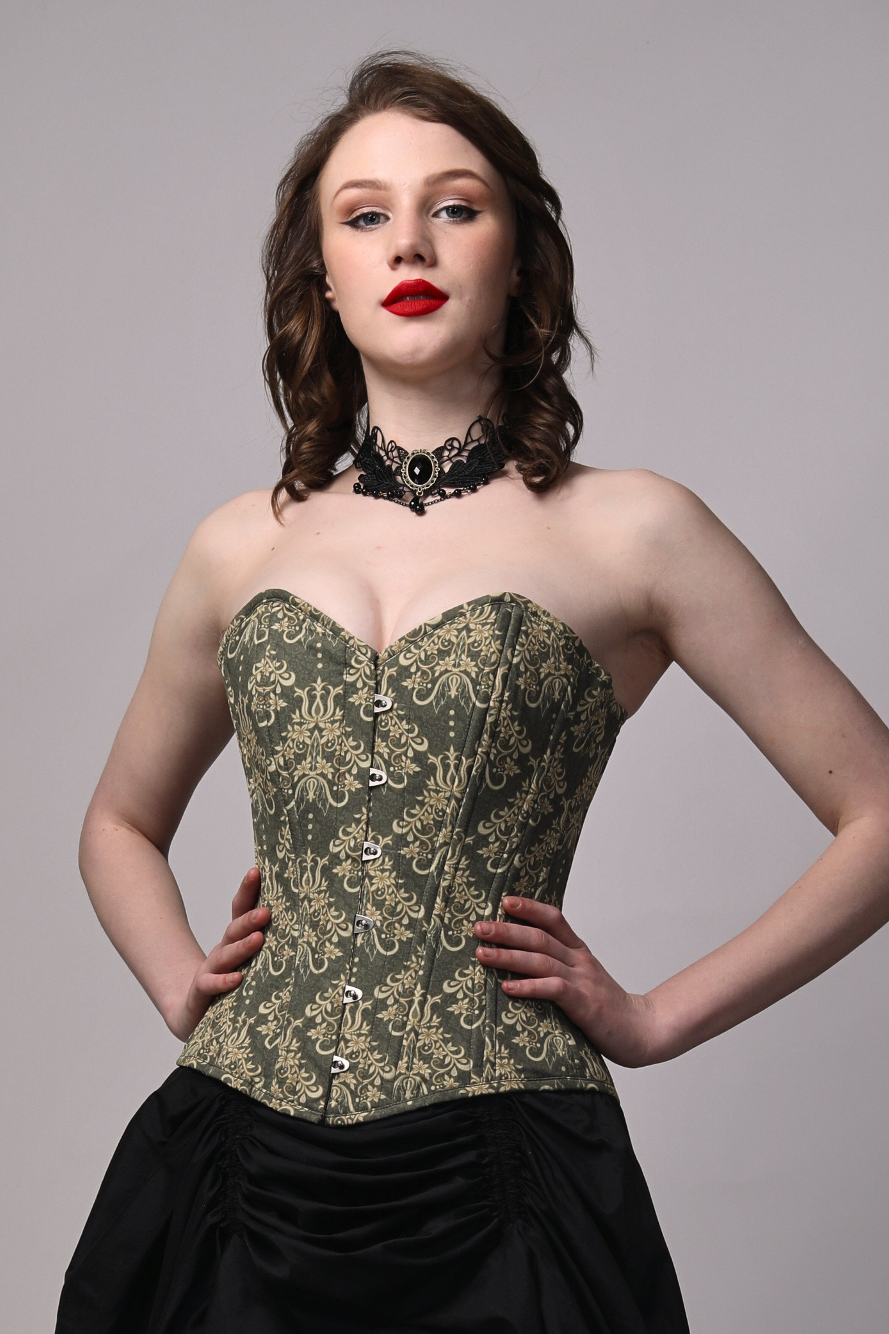 Printed Damask Hourglass Corset