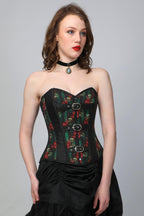 Black Floral Hourglass Corset