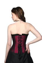 Burgundy Lily Over Bust Corset