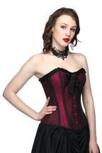 Burgundy Lily Over Bust Corset
