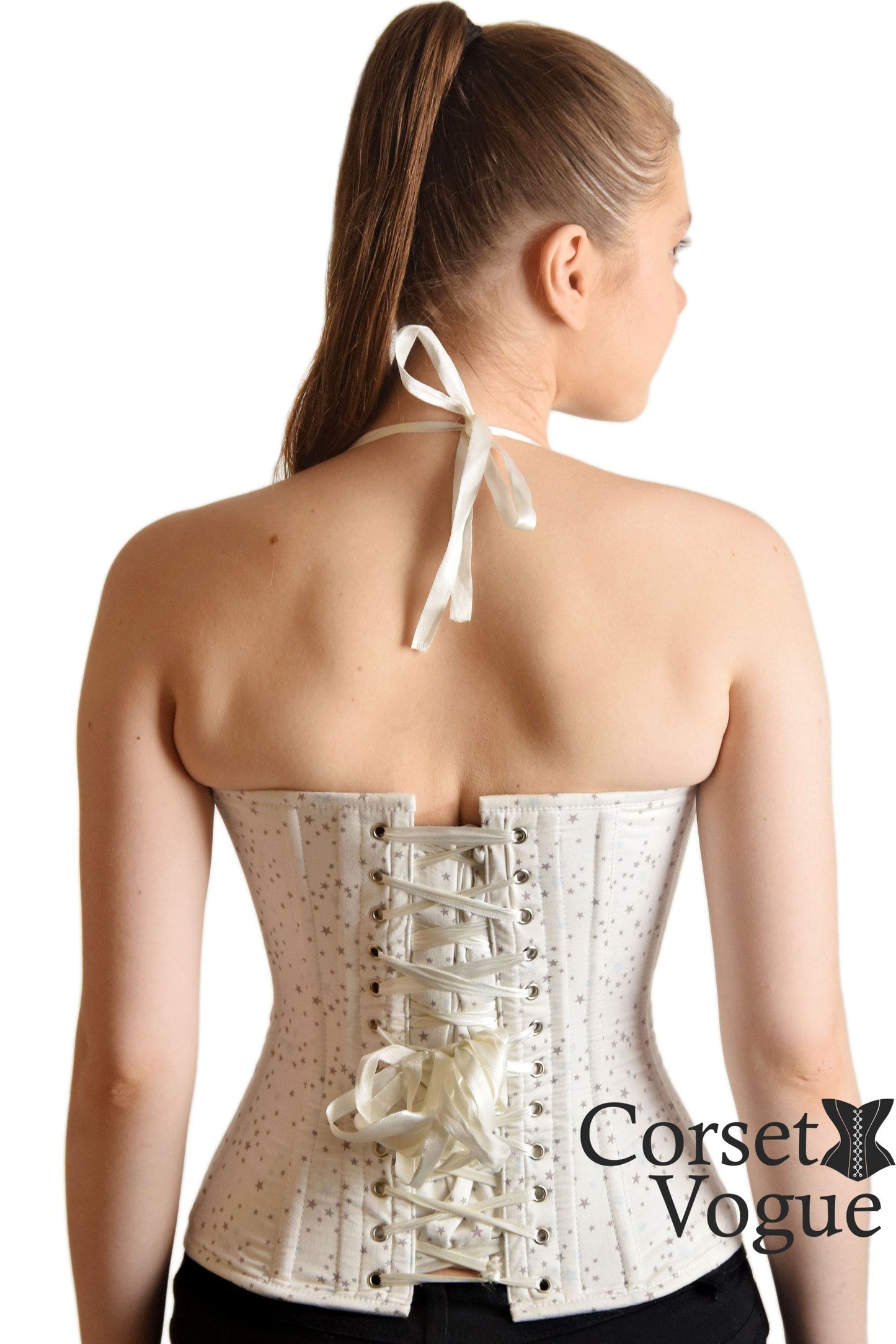 White Women Corset back