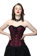 Burgundy Lily Over Bust Corset