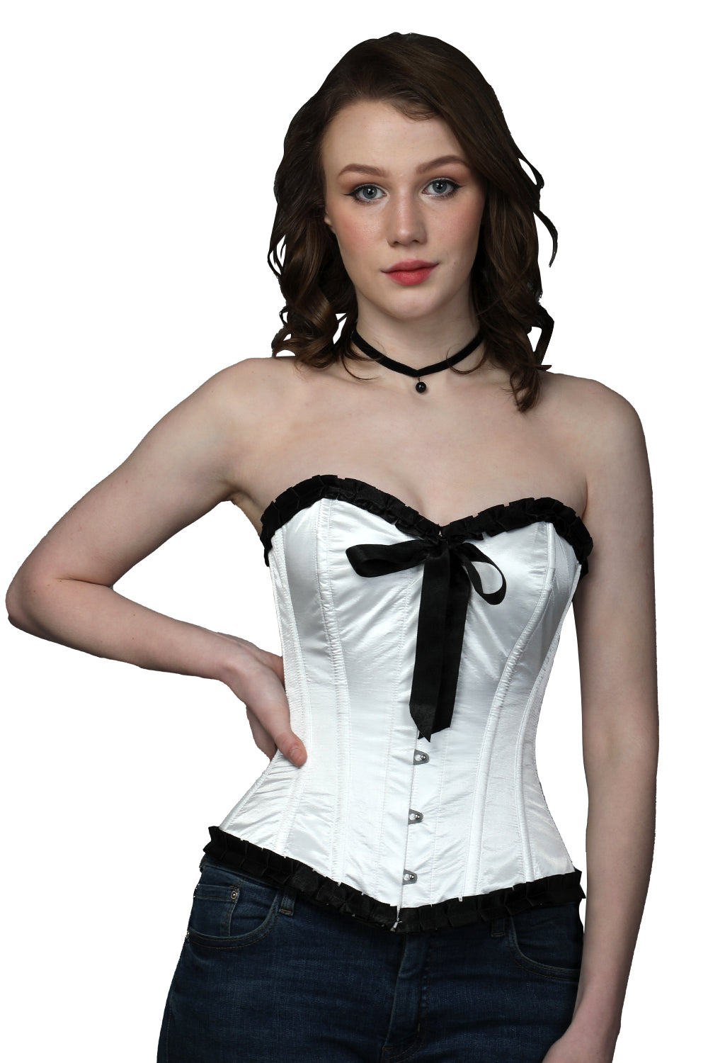 Pure Elegance: Fashionable White Corset