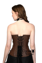 Vintage Charm: Brown Steampunk Corset