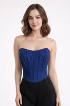 Sapphire Blue Corset Top