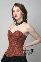 Elegant Damask: Printed Waist Trainer Corset
