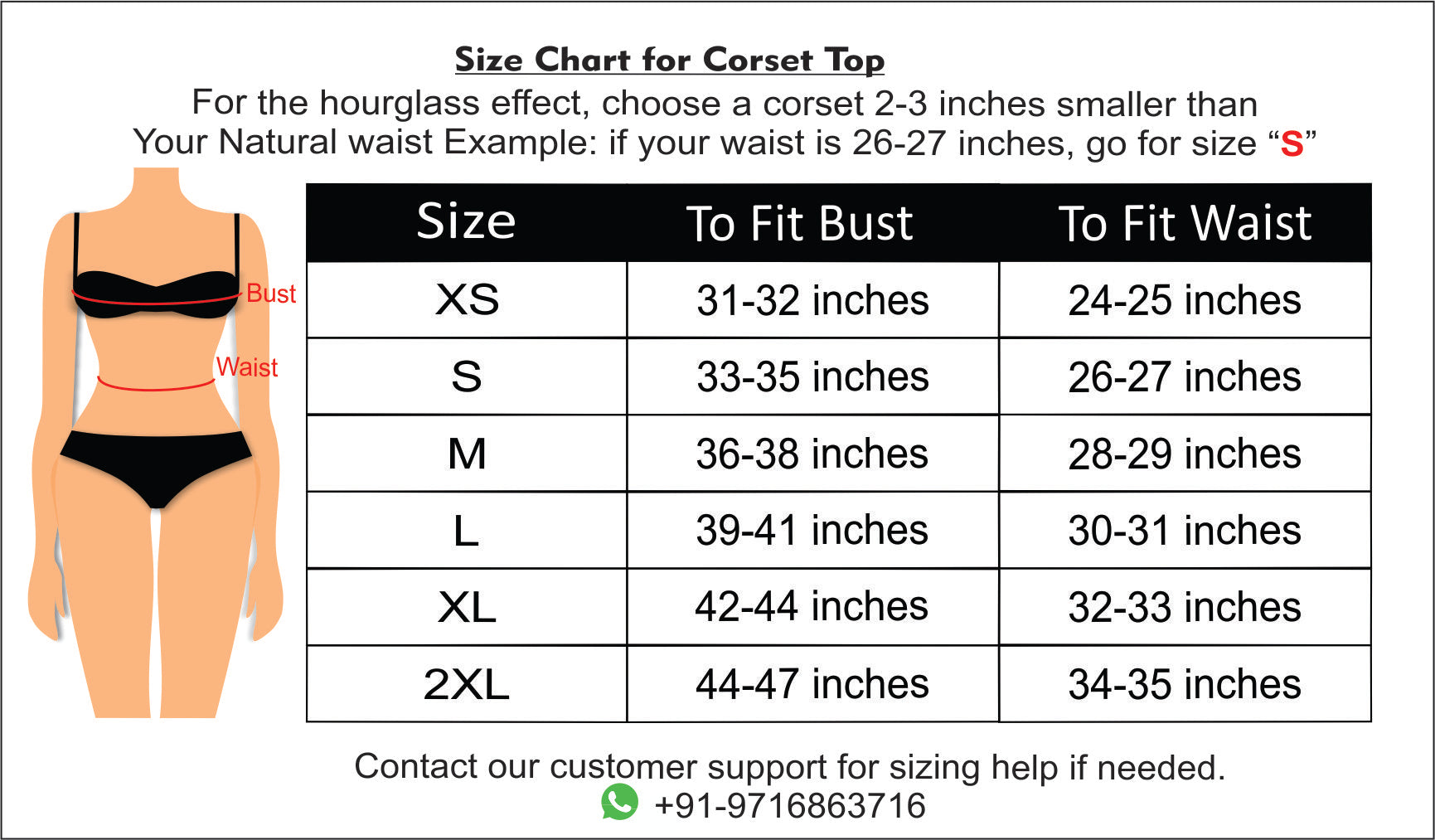 Black Women's Corset Top