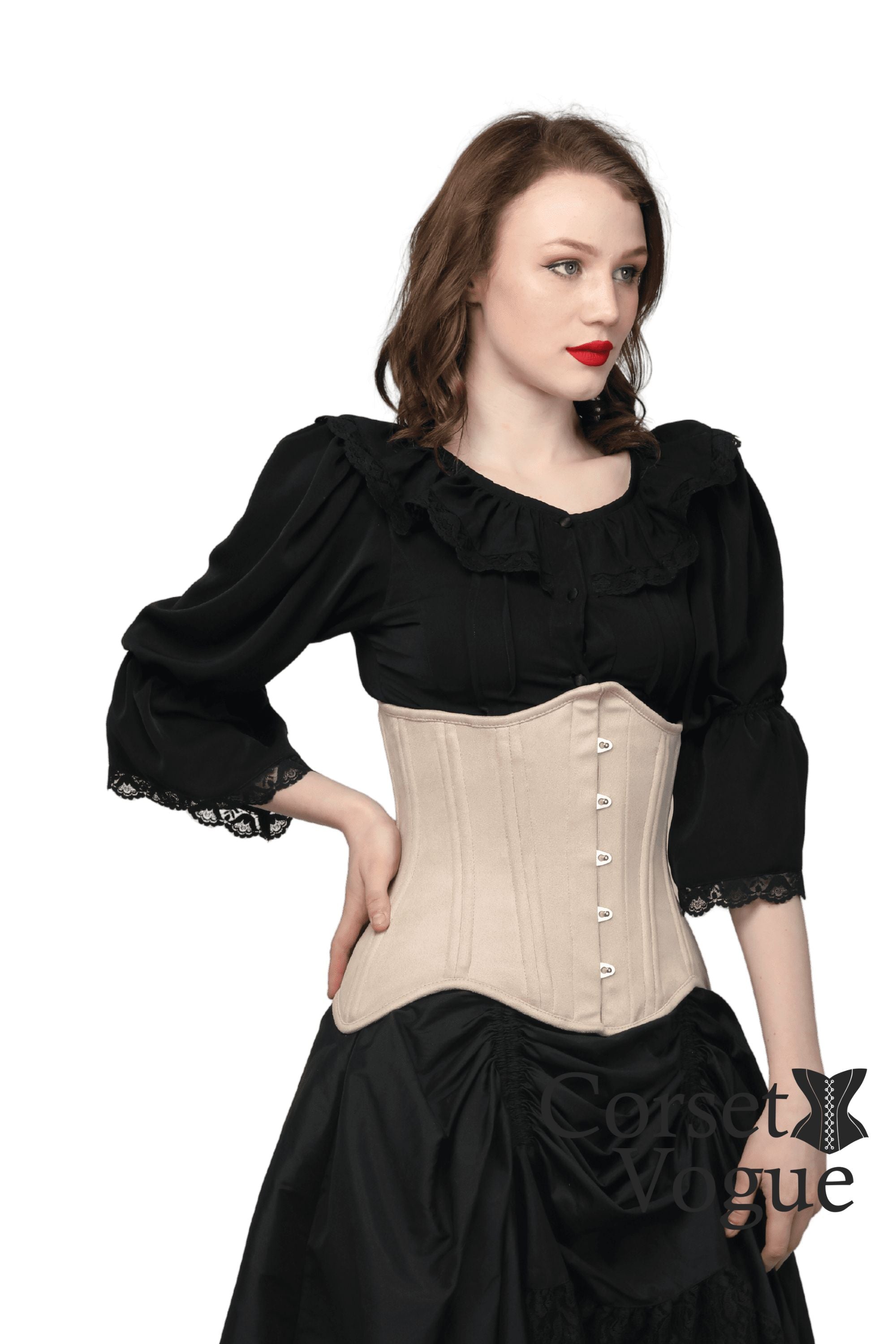 Faux Leather Waist Trainer Under Bust