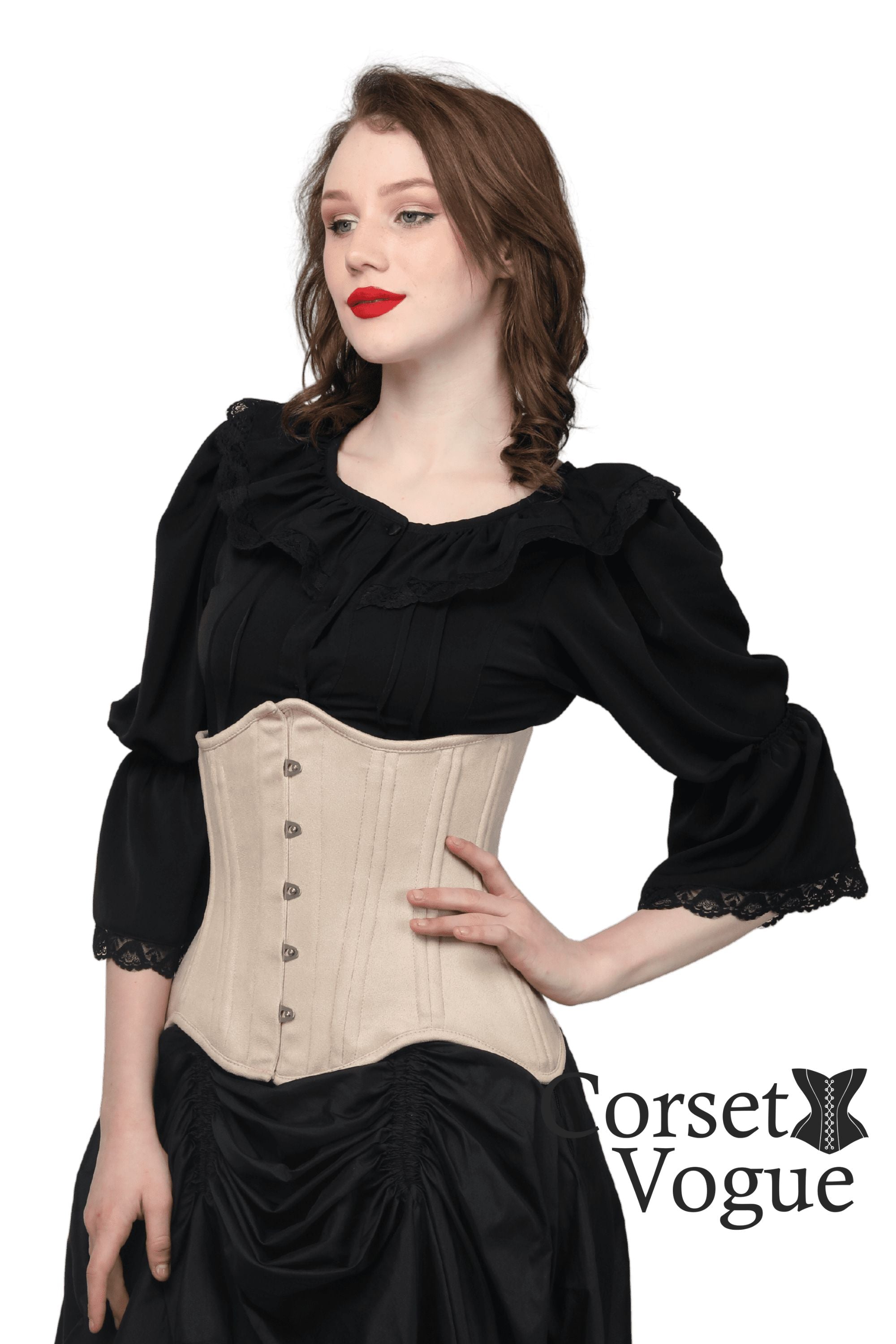 Faux Leather Waist Trainer Under Bust