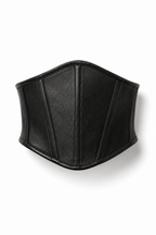 Modern Western Black Faux leather Corset Belt