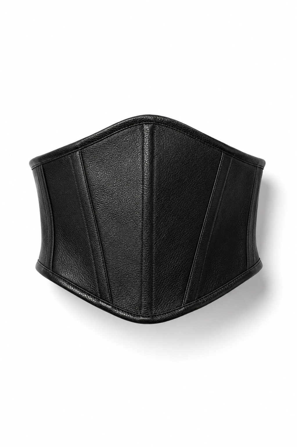 Modern Western Black Faux leather Corset Belt