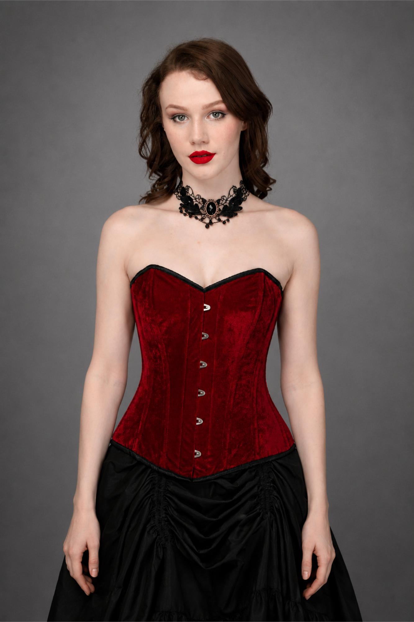 Royal Maroon Velvet Corset