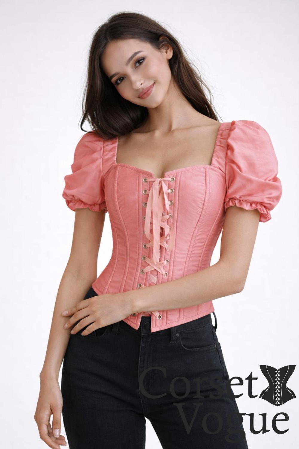 Pink Women's Corset Top