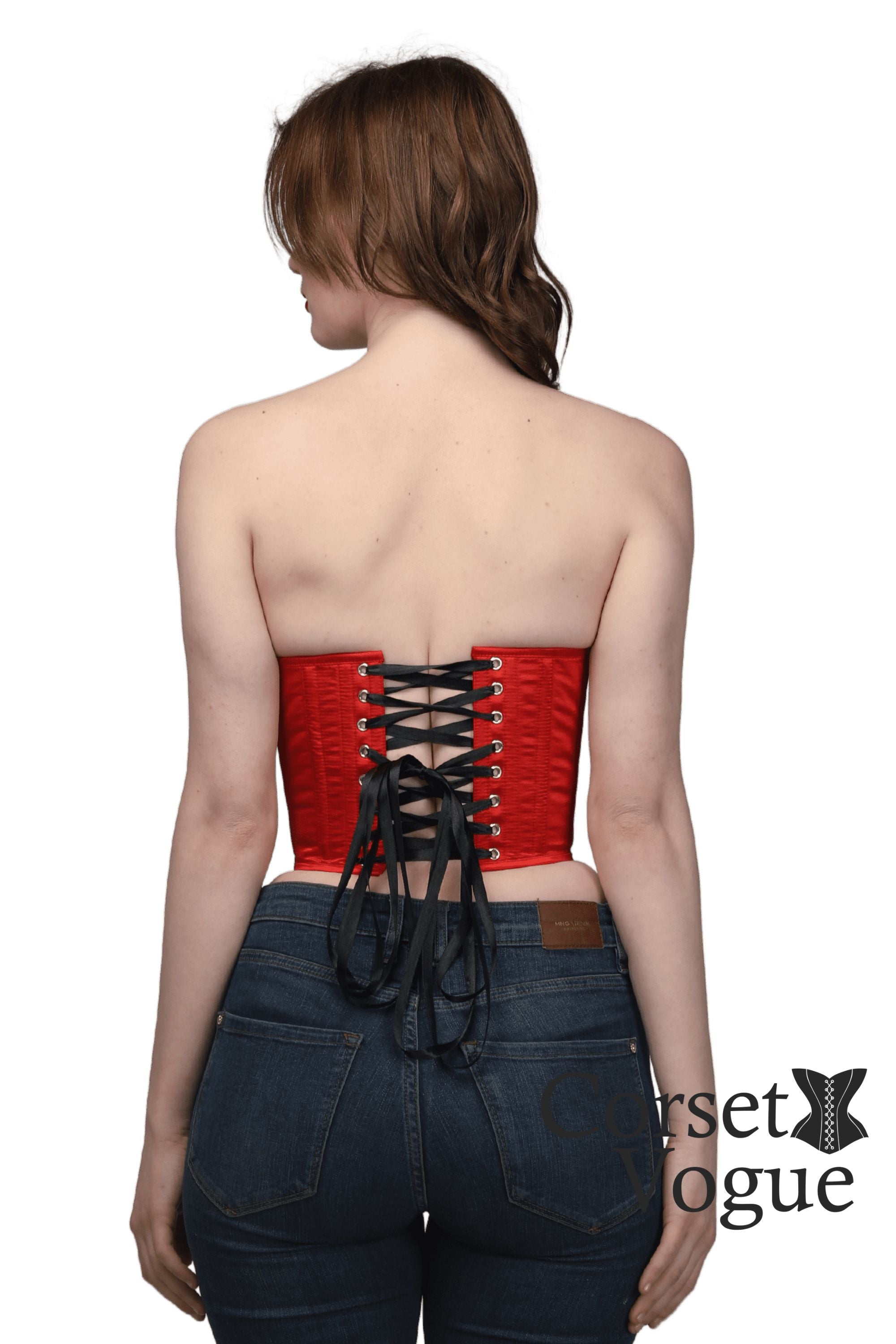 Fiery Seduction: Red Corset Top