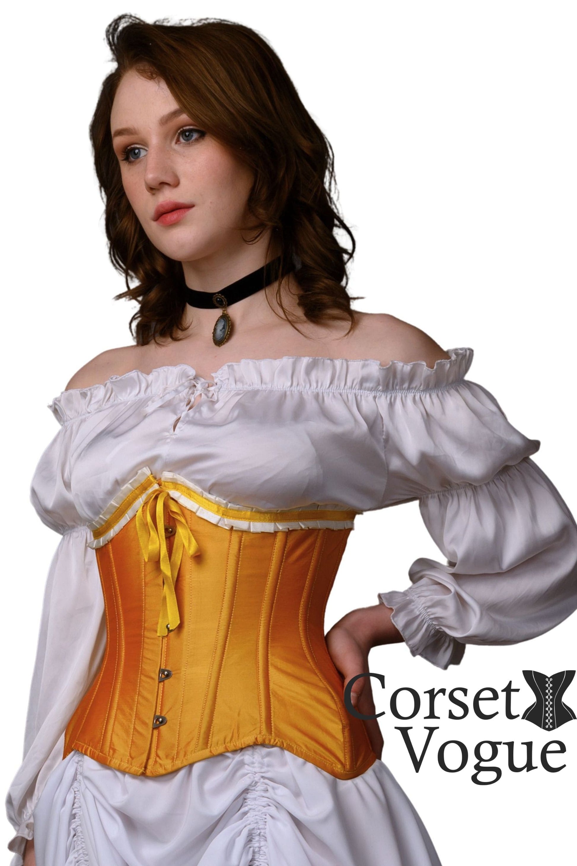 Yellow Women Corset side 