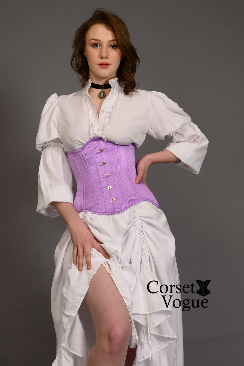 Lilac Curvy Waist Trainer Corset.