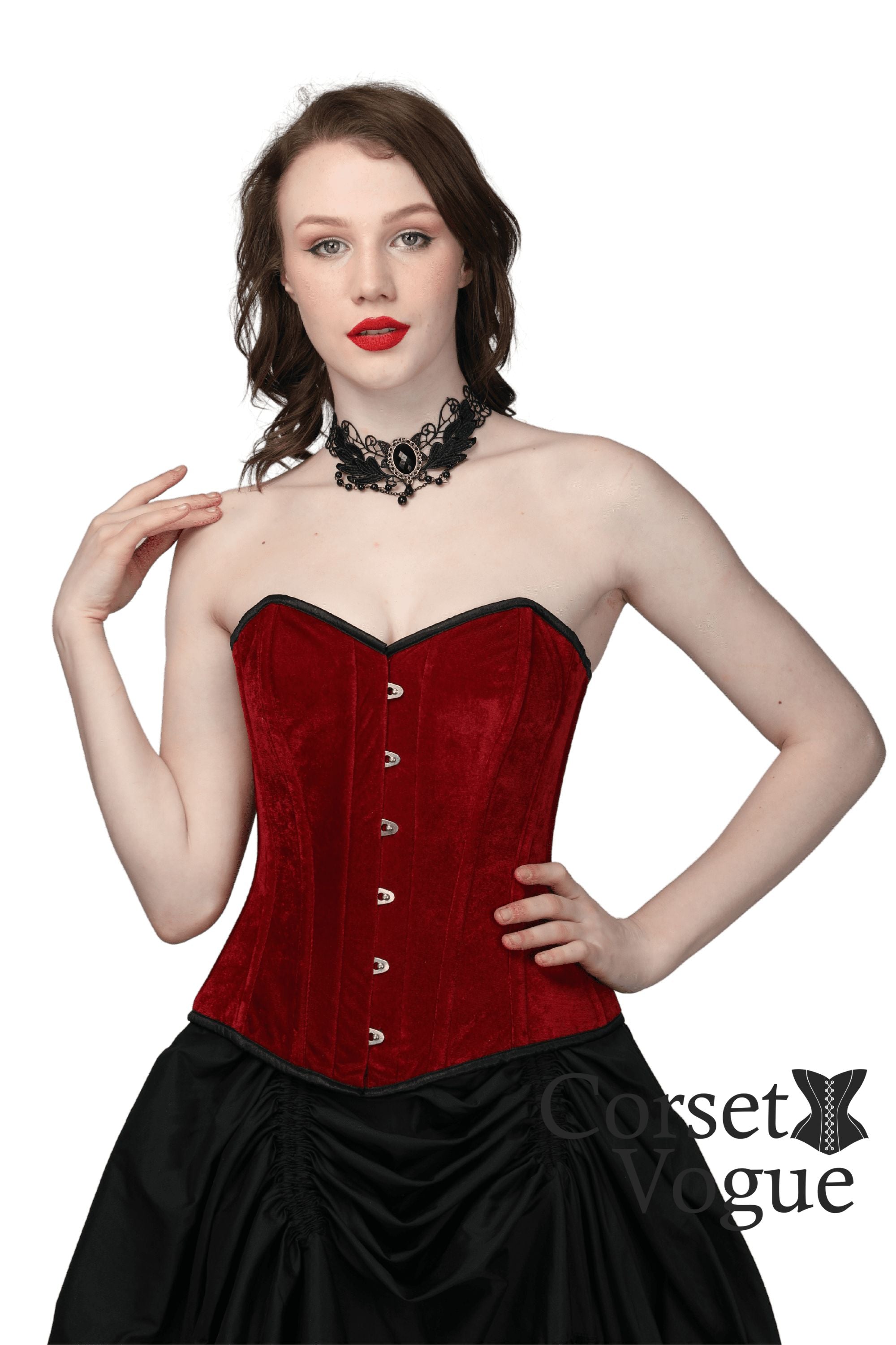 Seductive Maroon Overbust Corset