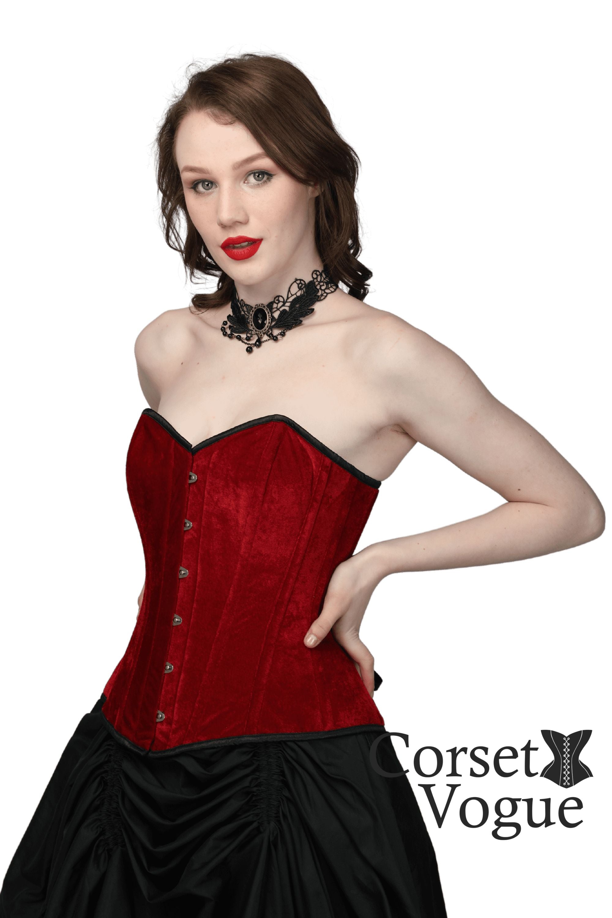 Seductive Maroon Overbust Corset