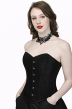 Seductive Black Velvet Over bust Corset