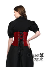 Maroon Velvet Underbust Corset
