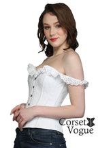 Women's Off-Shoulder White Corset