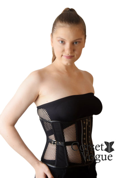 black mesh corset side 