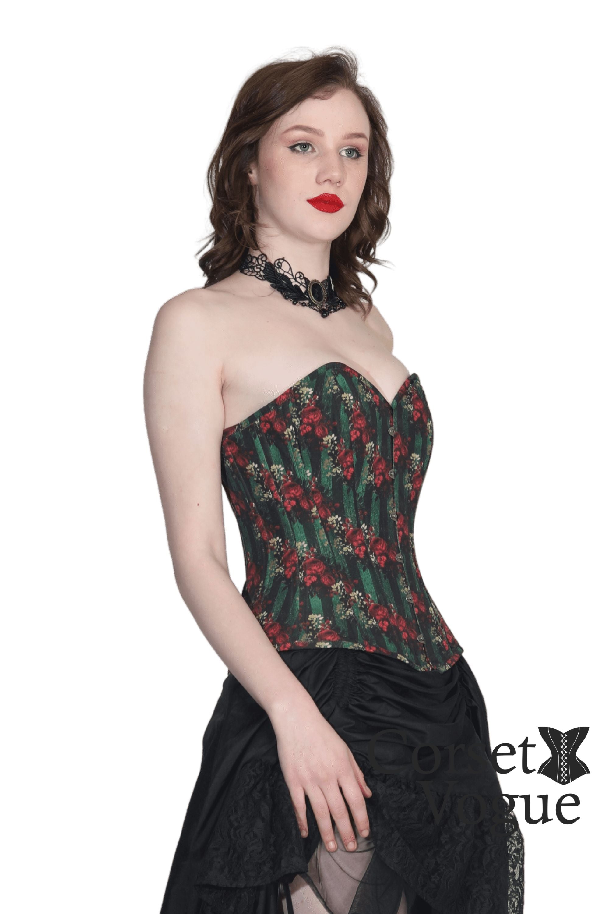 Gothic Printed Waist Trainer Corset