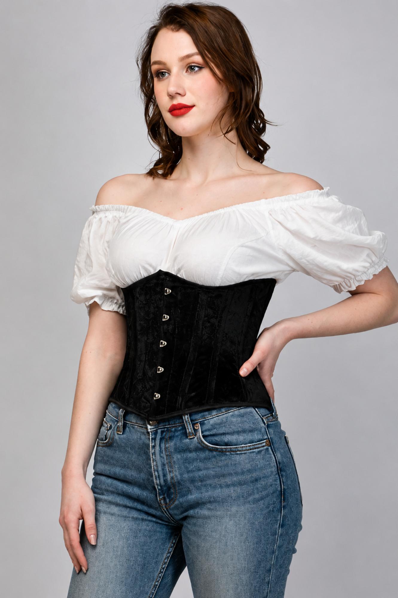 Black Velvet Waist Trainer Corset