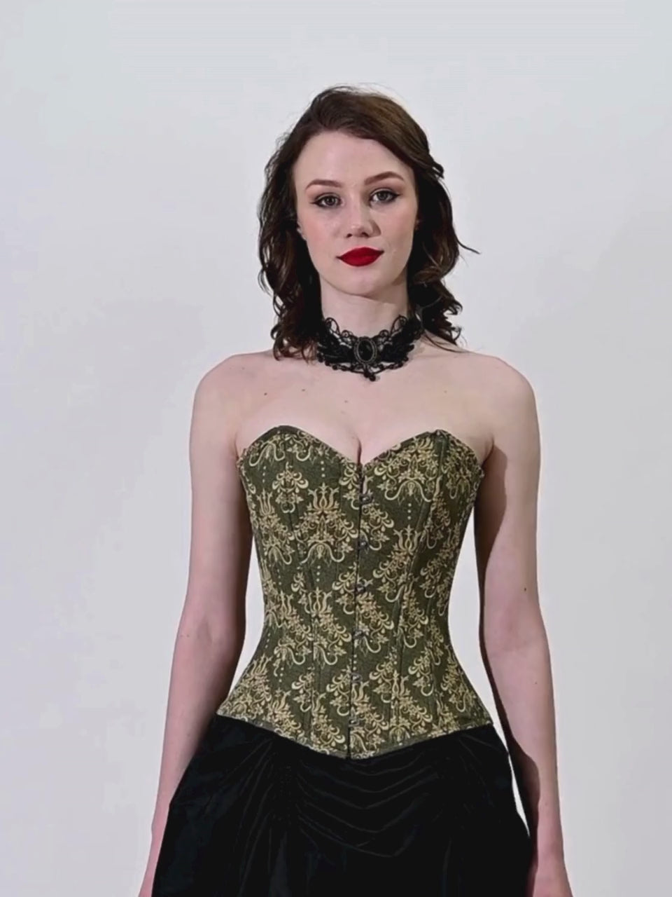 Printed Damask Hourglass Corset